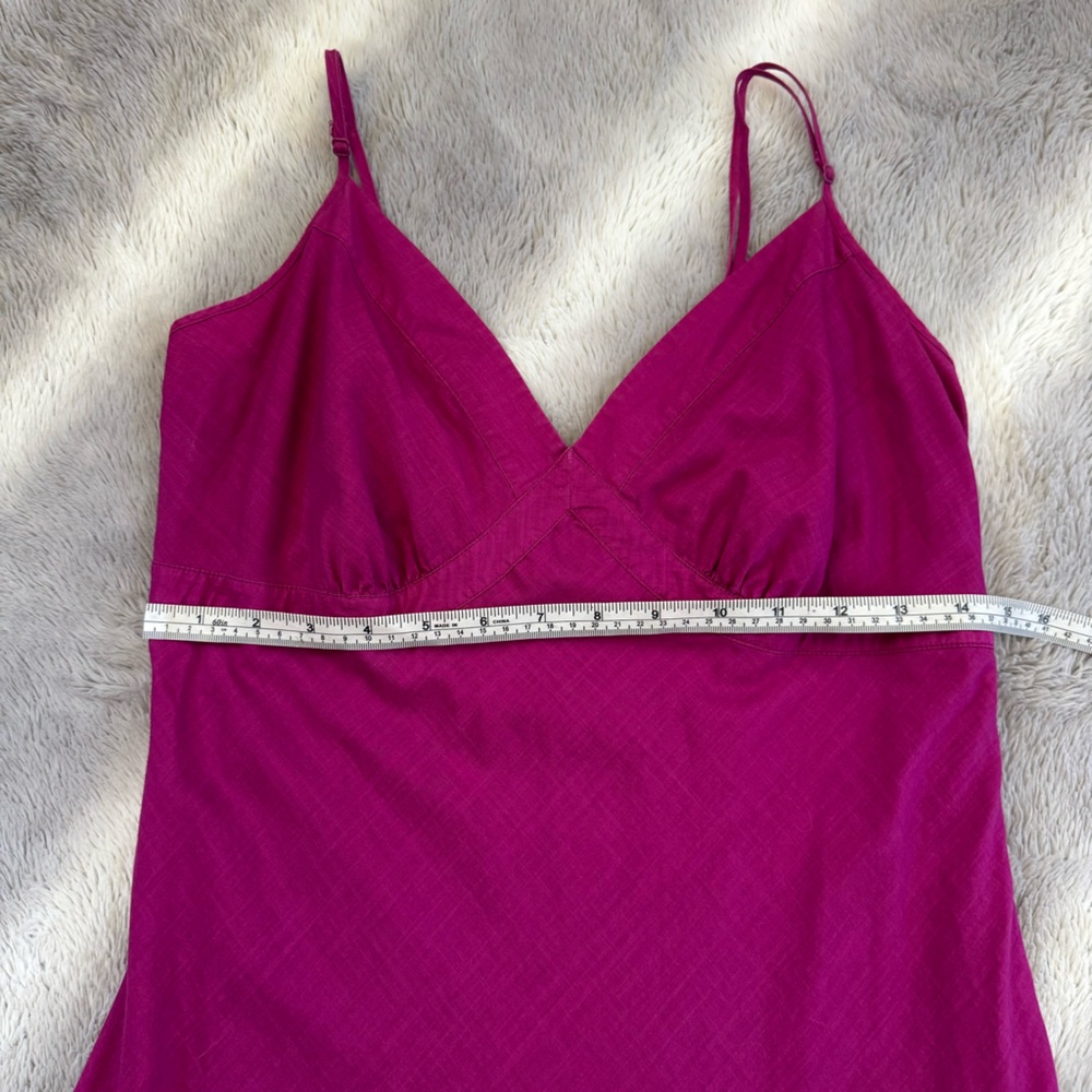 Vintage GAP pink fuschia Tiered Ruffle Eyelet Summer Dress sleeveless size 8 - Picture 10 of 14